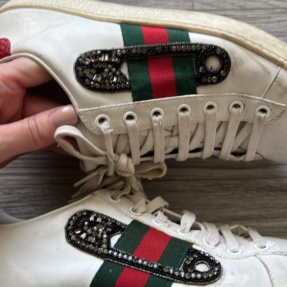 Gucci Ace Trainers Paper Clip Size 38 US 8 - Picture 13 of 14